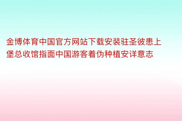 金博体育中国官方网站下载安装驻圣彼患上堡总收馆指面中国游客着伪种植安详意志